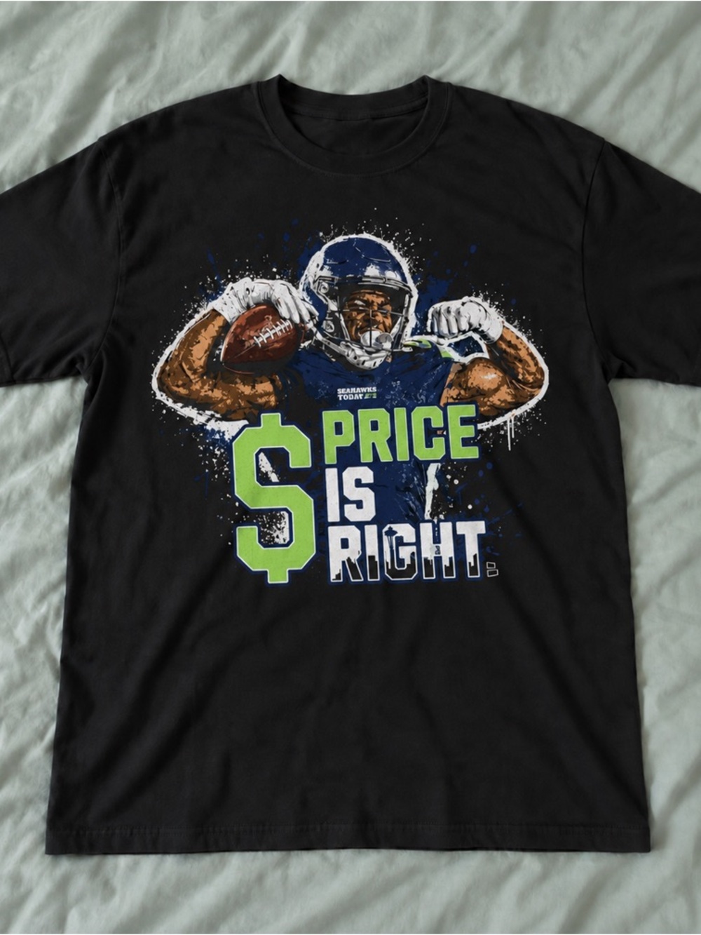 Seahawks Price Is Right 2026 NFL Black Graphic T-Shirt